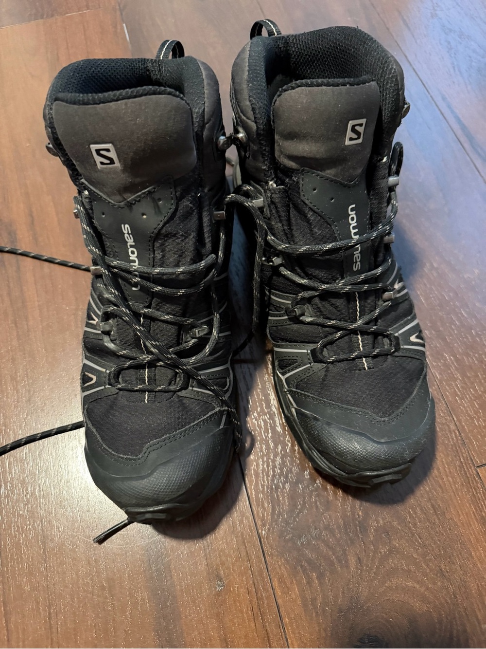 Salomon X Ultra Mid 2 GT Hiking Boots Men's US 10 Black Gray Contagrip Trail